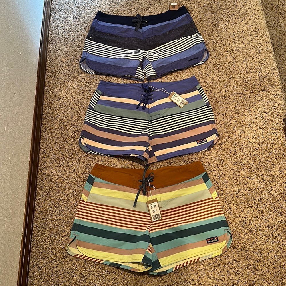 NWT Lot of 3 Patagonia Wavefarer Board Shorts